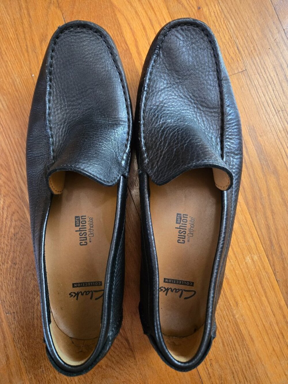 Men's Clark's Shoes, super soft leather, black, size 12